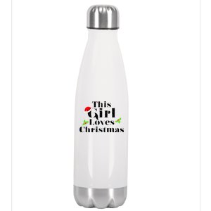 This Girl Loves Christmas Cute Stainless Steel Insulated Water Bottle