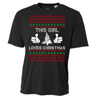 This Girl Loves Christmas Ugly Christmas Cooling Performance Crew T-Shirt