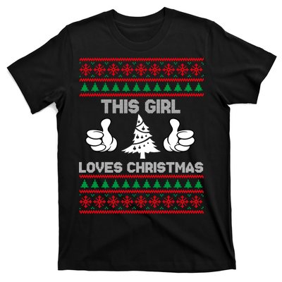 This Girl Loves Christmas Ugly Christmas T-Shirt