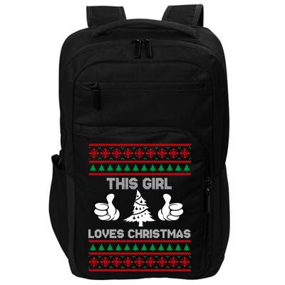 This Girl Loves Christmas Ugly Christmas Impact Tech Backpack