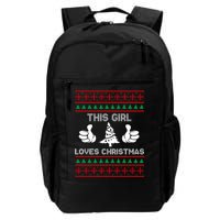 This Girl Loves Christmas Ugly Christmas Daily Commute Backpack