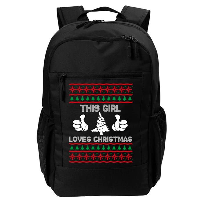 This Girl Loves Christmas Ugly Christmas Daily Commute Backpack