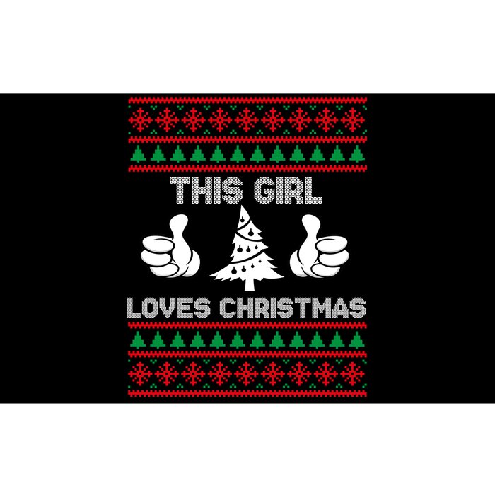 This Girl Loves Christmas Ugly Christmas Bumper Sticker