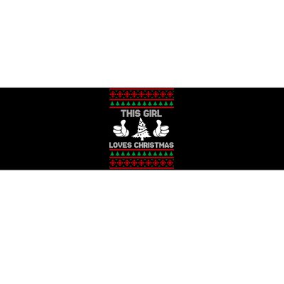 This Girl Loves Christmas Ugly Christmas Bumper Sticker