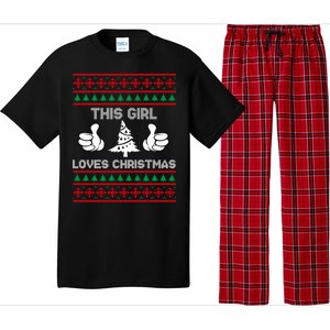 This Girl Loves Christmas Ugly Christmas Pajama Set