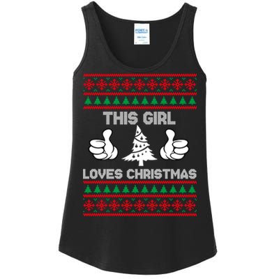 This Girl Loves Christmas Ugly Christmas Ladies Essential Tank