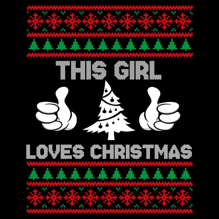 This Girl Loves Christmas Ugly Christmas 16 in Basic Backpack