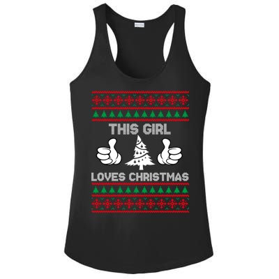 This Girl Loves Christmas Ugly Christmas Ladies PosiCharge Competitor Racerback Tank