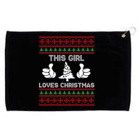 This Girl Loves Christmas Ugly Christmas Grommeted Golf Towel