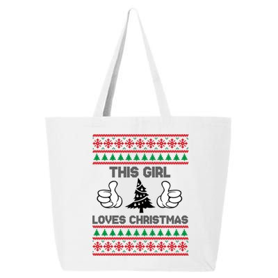 This Girl Loves Christmas Ugly Christmas 25L Jumbo Tote