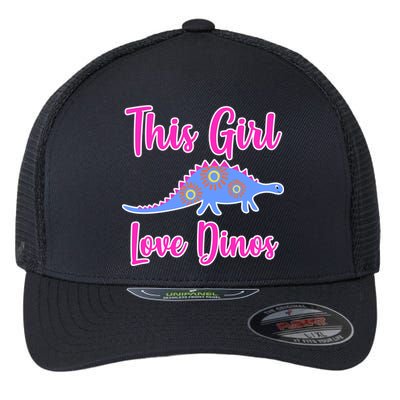 This Girl Loves Dino Flexfit Unipanel Trucker Cap