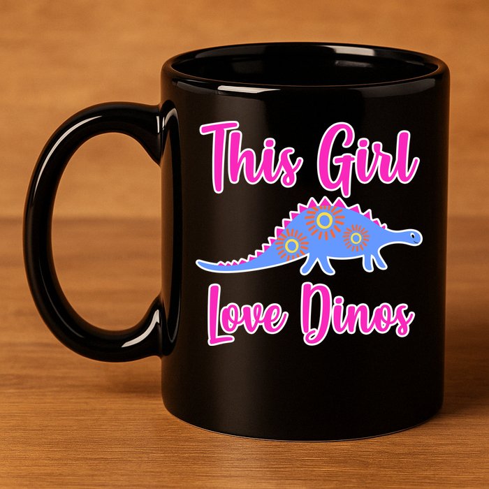 This Girl Loves Dino 11oz C Handle Ceramic Mug