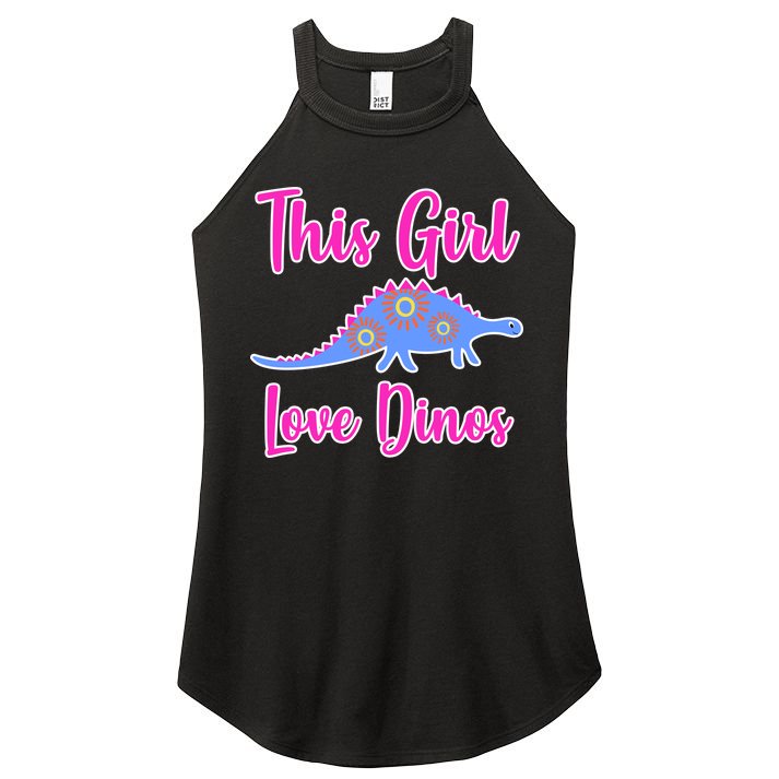 This Girl Loves Dino Women's Perfect Tri Rocker Tank
