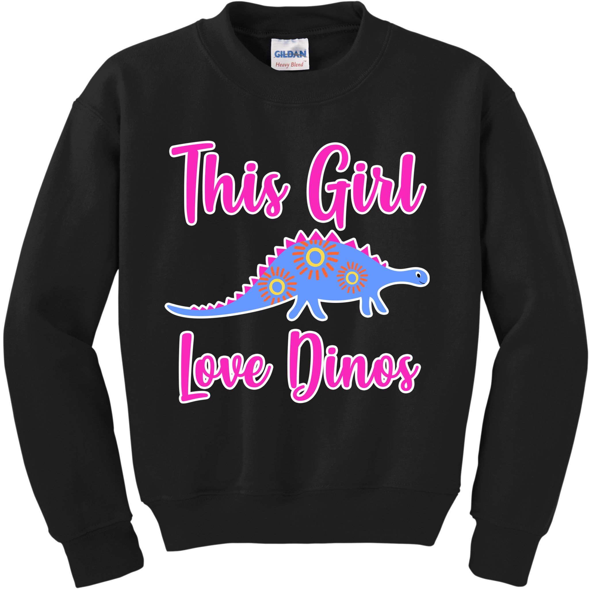 This Girl Loves Dino Kids Sweatshirt