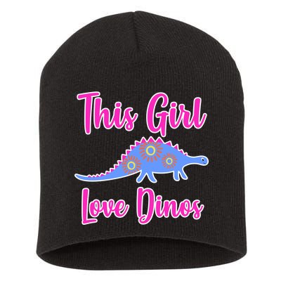 This Girl Loves Dino Short Acrylic Beanie