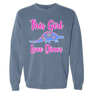 This Girl Loves Dino Garment-Dyed Sweatshirt