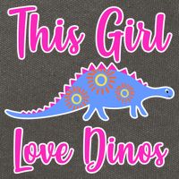 This Girl Loves Dino Cotton Canvas Backpack