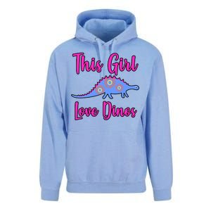 This Girl Loves Dino Unisex Surf Hoodie