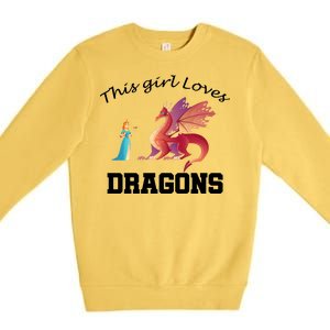 This Girl Loves Dragons Premium Crewneck Sweatshirt