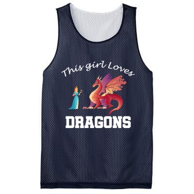 This Girl Loves Dragons Mesh Reversible Basketball Jersey Tank