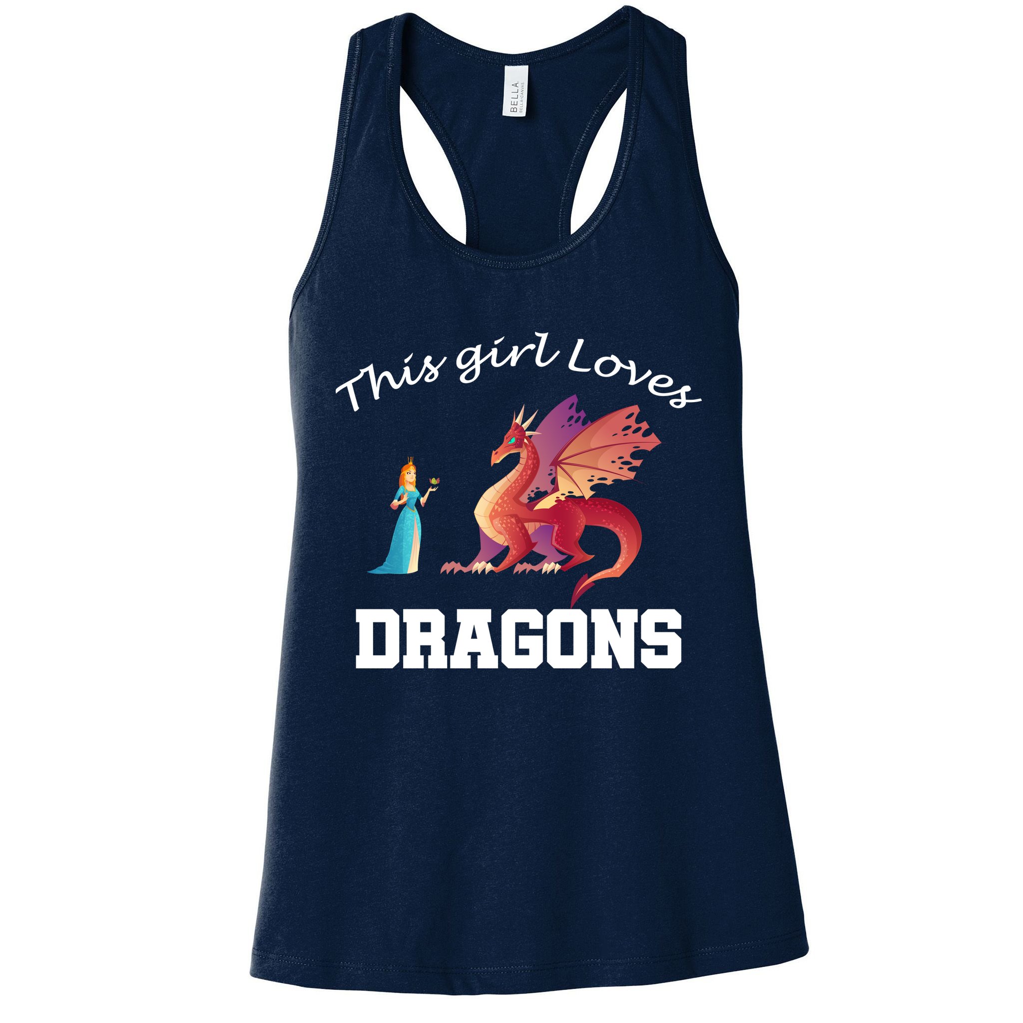 This Girl Loves Dragons Womens Tank Top
