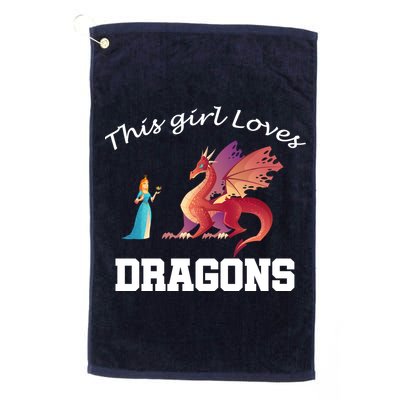 This Girl Loves Dragons Golf Towel