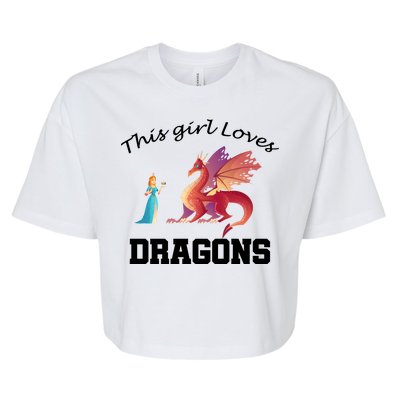 This Girl Loves Dragons Bella+Canvas Jersey Crop Tee