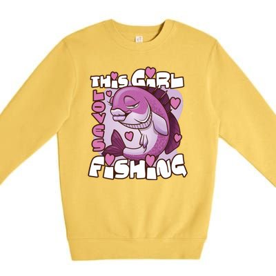 This Girl Loves Fishing Premium Crewneck Sweatshirt