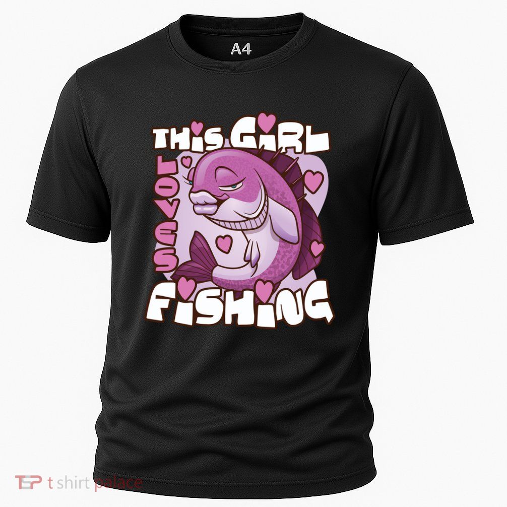 This Girl Loves Fishing Cooling Performance Crew T-Shirt
