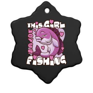 This Girl Loves Fishing Ceramic Star Ornament