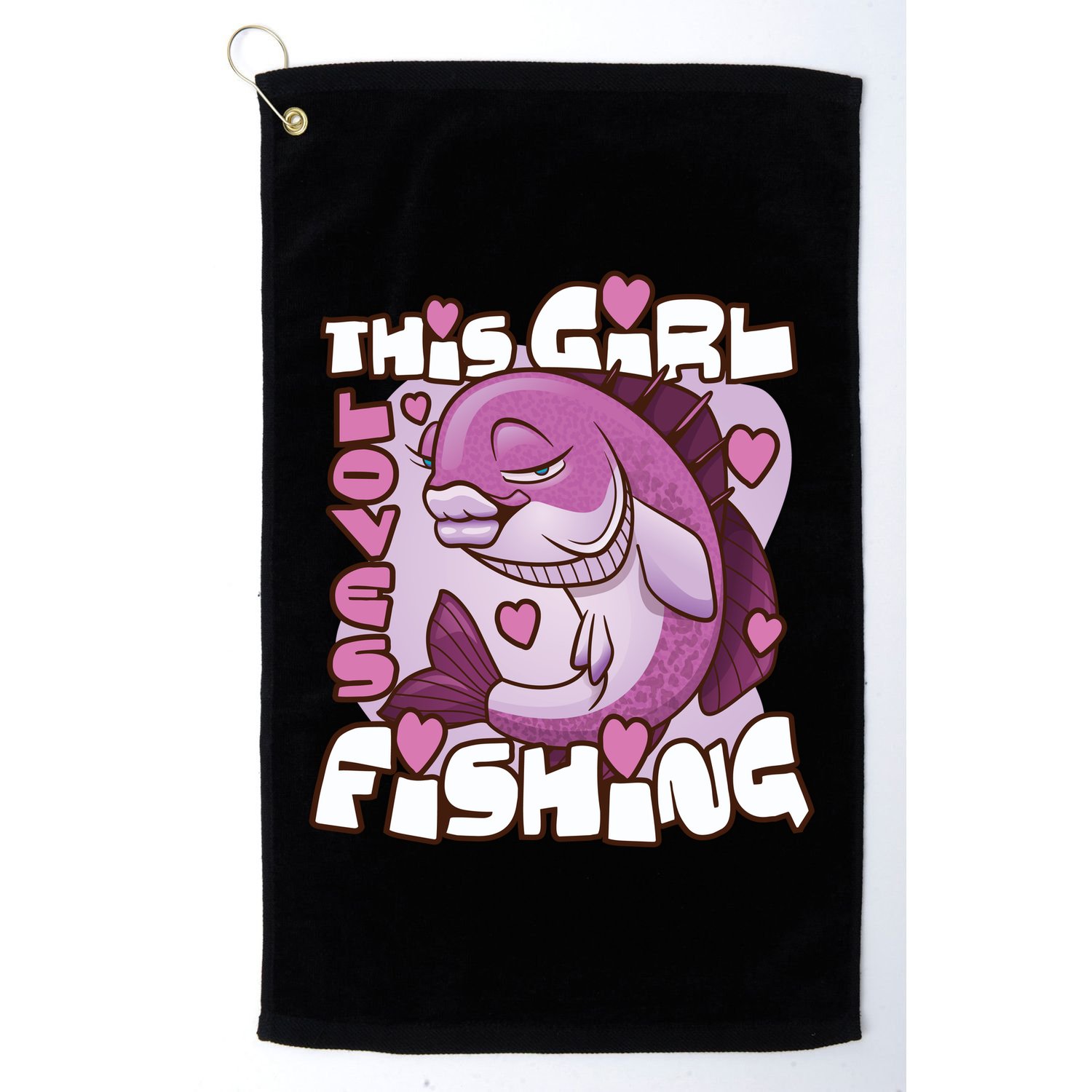 This Girl Loves Fishing Golf Towel