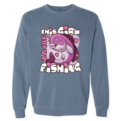 This Girl Loves Fishing Garment-Dyed Sweatshirt