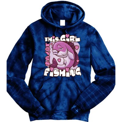 This Girl Loves Fishing Tie Dye Hoodie