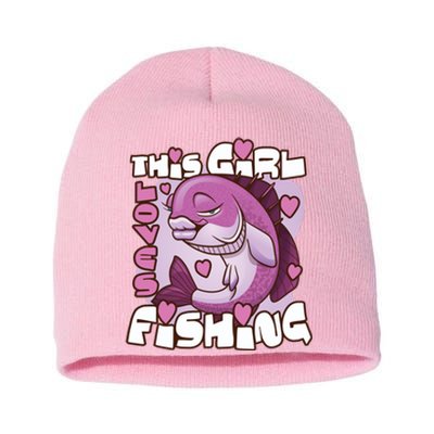 This Girl Loves Fishing Short Acrylic Beanie