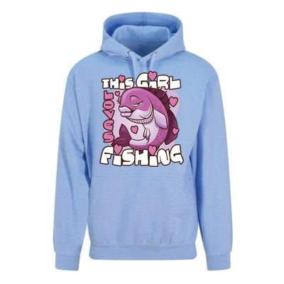 This Girl Loves Fishing Unisex Surf Hoodie