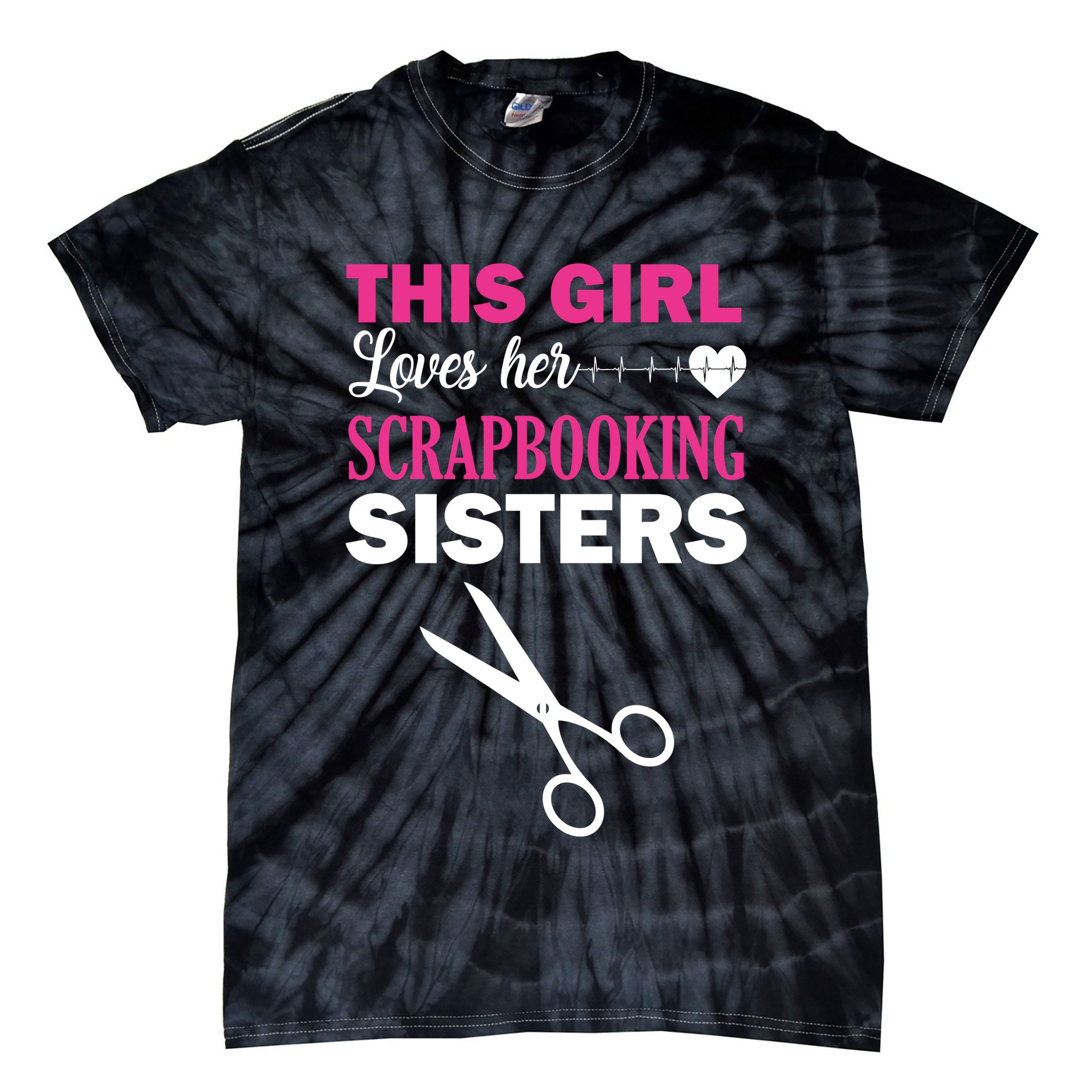 This Girl Loves Her Scrapbooking Sisters Tie-Dye T-Shirt