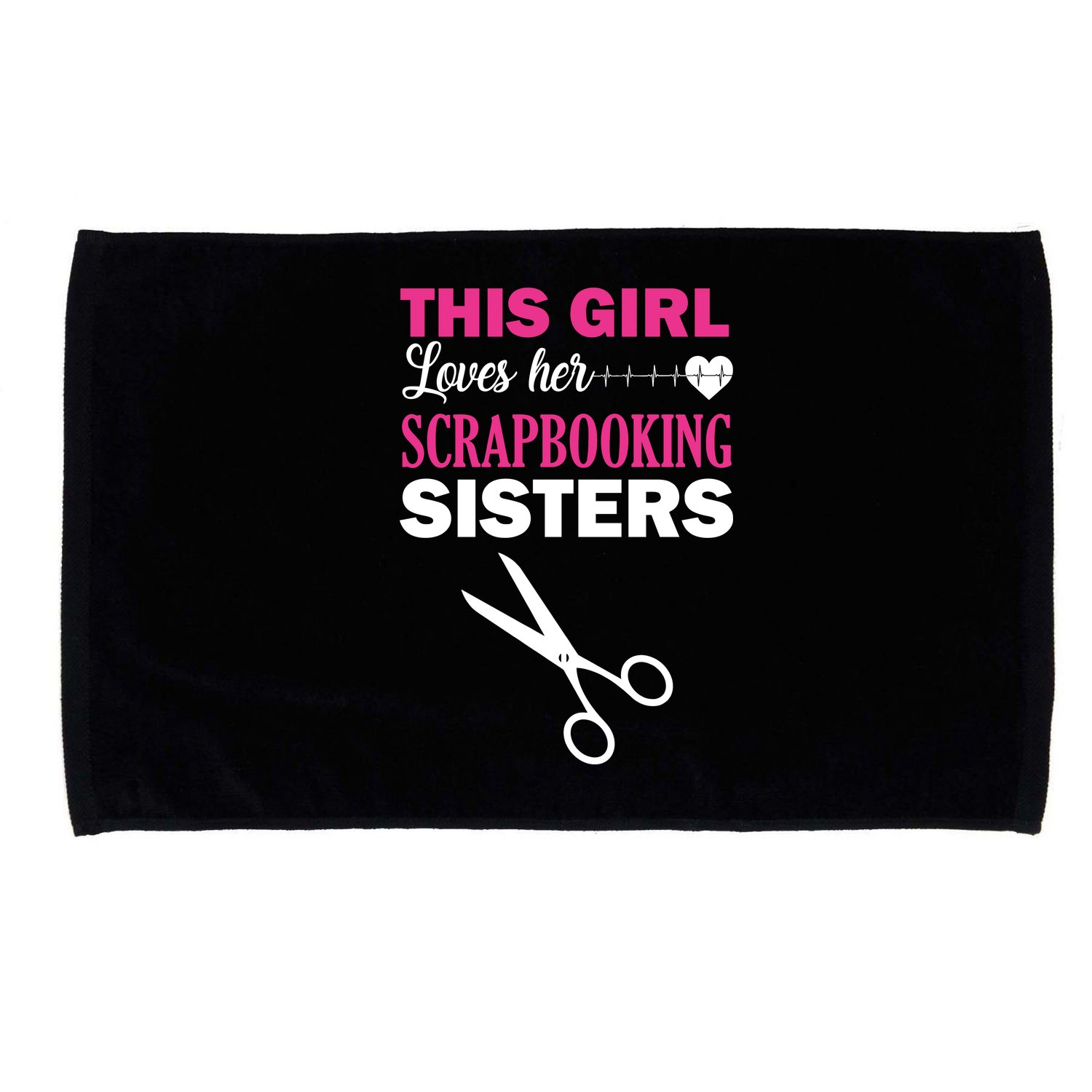 This Girl Loves Her Scrapbooking Sisters Microfiber Hand Towel