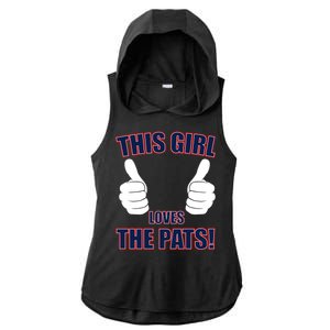 This Girl Loves The Pats Ladies PosiCharge Tri-Blend Wicking Draft Hoodie Tank