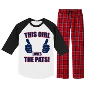 This Girl Loves The Pats Raglan Sleeve Pajama Set