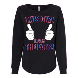 This Girl Loves The Pats Womens California Wash Sweatshirt