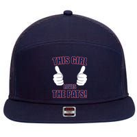 This Girl Loves The Pats 7 Panel Mesh Trucker Snapback Hat