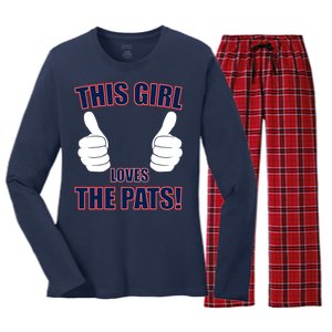 This Girl Loves The Pats Women's Long Sleeve Flannel Pajama Set 