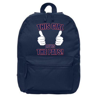 This Girl Loves The Pats 16 in Basic Backpack
