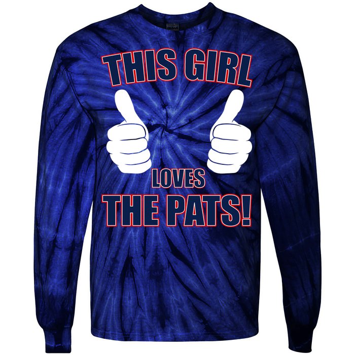 This Girl Loves The Pats Tie-Dye Long Sleeve Shirt