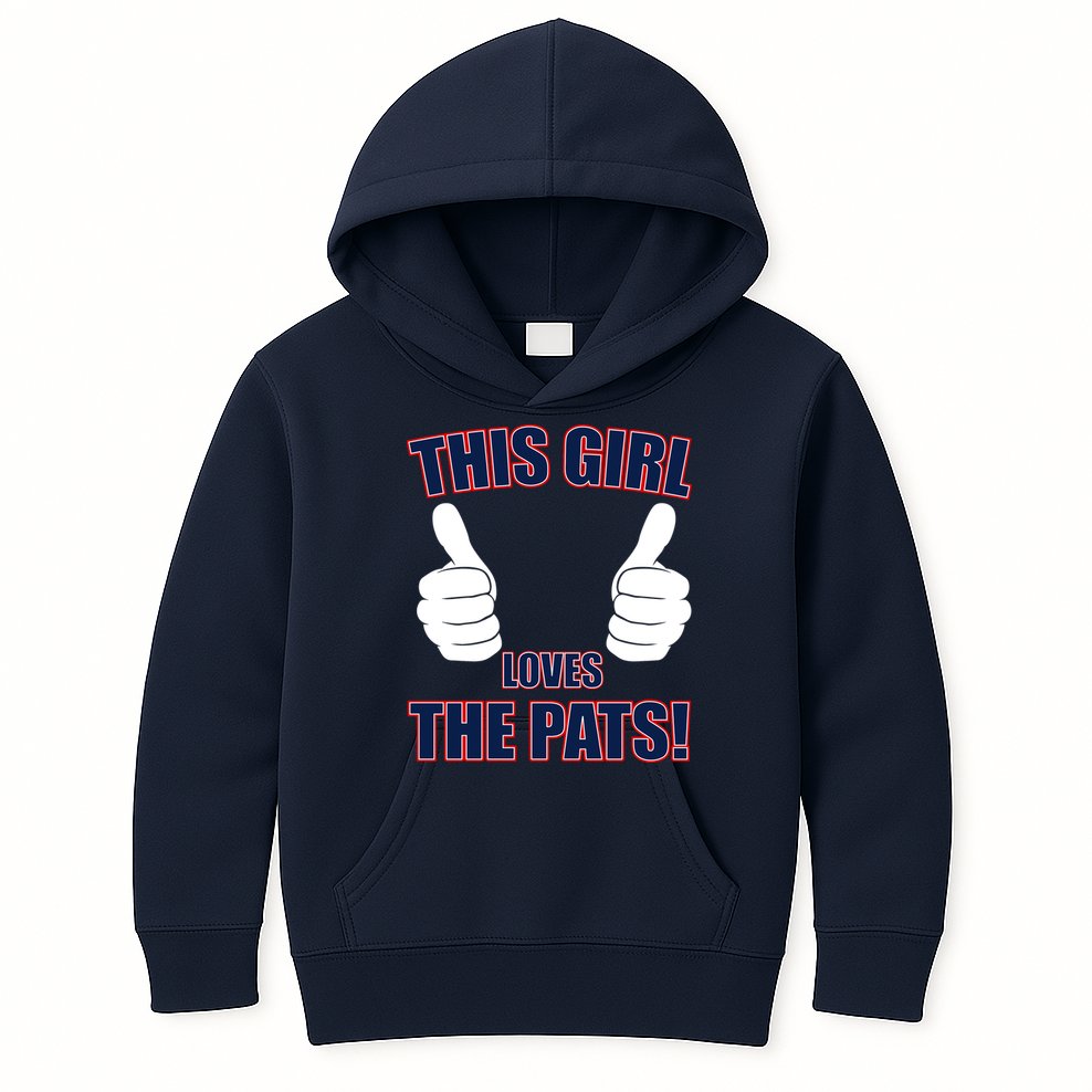 This Girl Loves The Pats Kids Hoodie