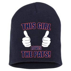 This Girl Loves The Pats Short Acrylic Beanie