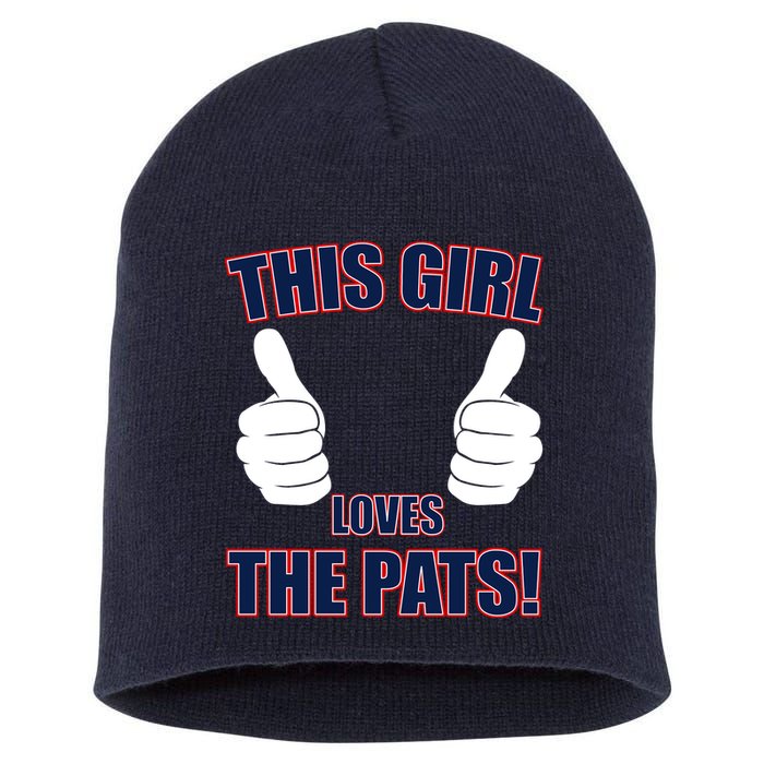 This Girl Loves The Pats Short Acrylic Beanie