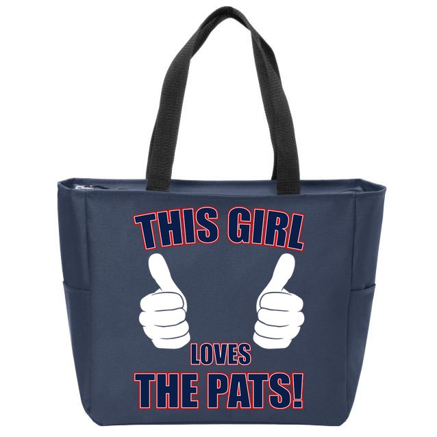 This Girl Loves The Pats Zip Tote Bag
