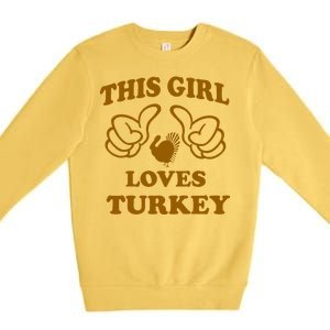 This Girl Loves Turkey Premium Crewneck Sweatshirt