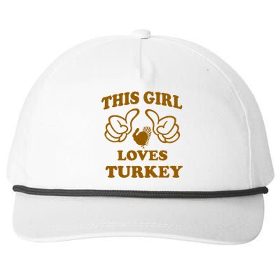 This Girl Loves Turkey Snapback Five-Panel Rope Hat